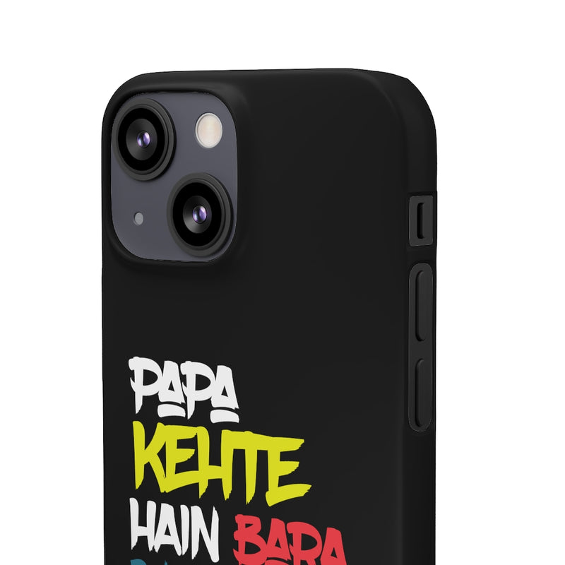 Papa Kehte Hain Bara Naam Karegi Snap Cases iPhone or Samsung - iPhone 13 Mini / Matte - Phone Case by GTA Desi Store