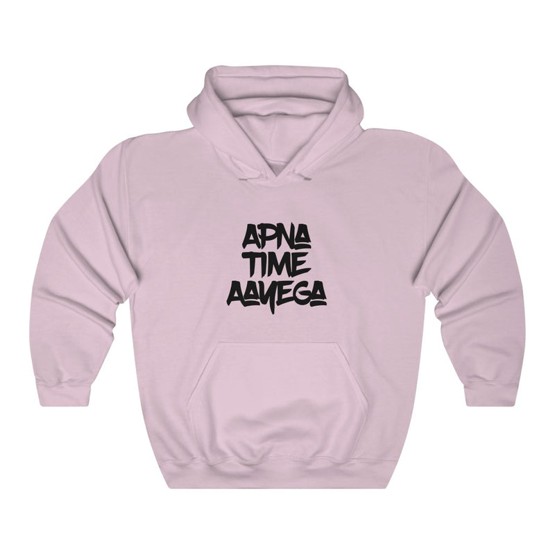 Apna Time Aayega Unisex Heavy Blend™ Hooded Sweatshirt - Light Pink / S - Hoodie by GTA Desi Store
