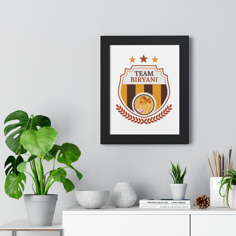 Team Biryani Framed Vertical Poster - Poster by GTA Desi Store