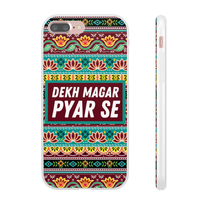 Dekh Magar Pyar Se Flexi Cases - iPhone 7 Plus with gift packaging - Phone Case by GTA Desi Store