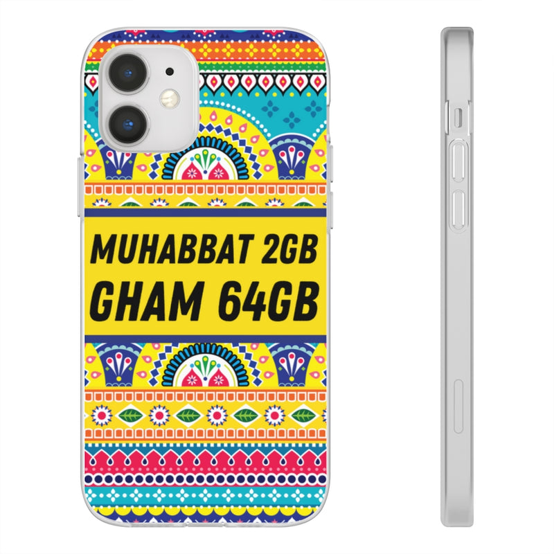 Muhabbat 2GB Gham 64GB Flexi Cases - iPhone 12 with gift packaging - Phone Case by GTA Desi Store