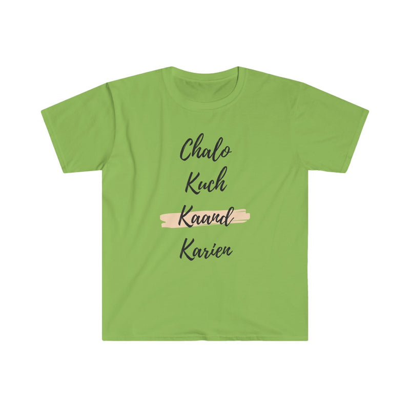 Kuch Kaand Karien Unisex Softstyle T-Shirt - Lime / S - T-Shirt by GTA Desi Store