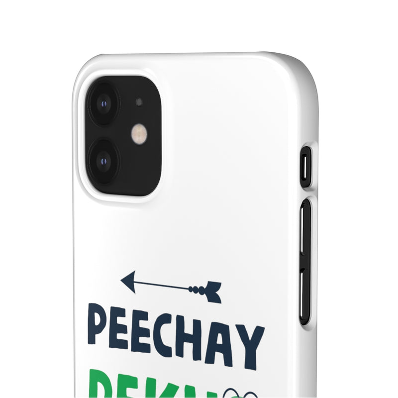 Peechay Dekho Peechay Snap Cases iPhone or Samsung - iPhone 12 Mini / Glossy - Phone Case by GTA Desi Store