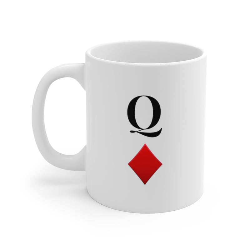 Queen of Diamonds Ceramic Mugs (11oz\15oz\20oz) - Mug by GTA Desi Store