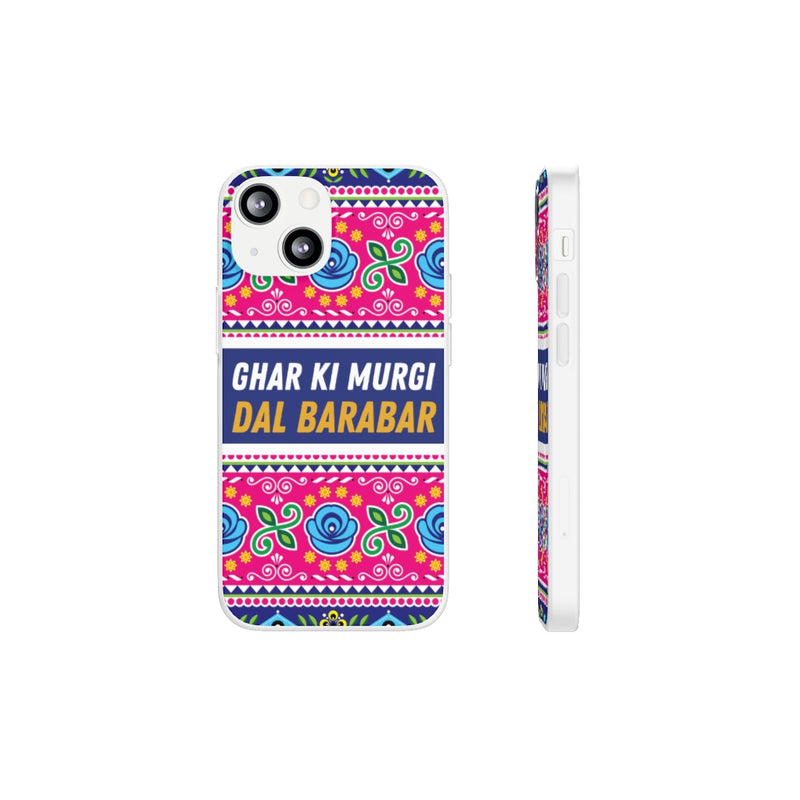 Ghar Ki Murgi Dal Barabar Flexi Cases - iPhone 13 Mini with gift packaging - Phone Case by GTA Desi Store