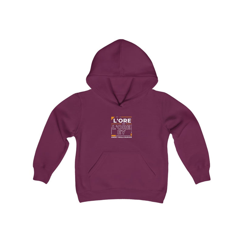 L'ore L'ore Ey Andey Wala Burger Jammeya E Nai Youth Heavy Blend Hooded Sweatshirt - Maroon / XS - Kids clothes by GTA Desi Store