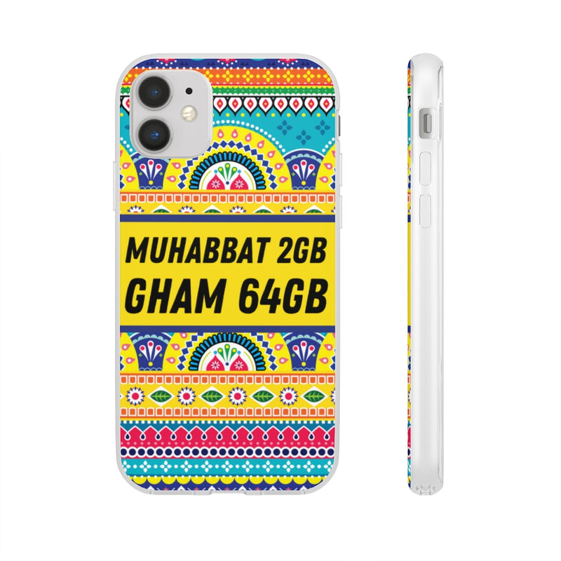 Muhabbat 2GB Gham 64GB Flexi Cases - iPhone 11 with gift packaging - Phone Case by GTA Desi Store