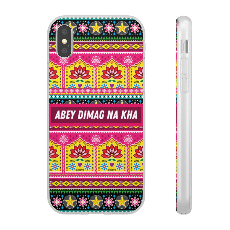 Abey Dimag Na Kha Flexi Cases - iPhone X with gift packaging - Phone Case by GTA Desi Store