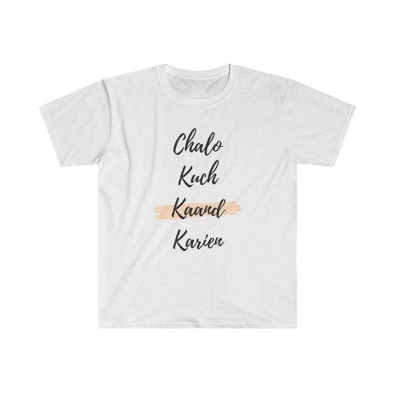 Kuch Kaand Karien Unisex Softstyle T-Shirt - White / S - T-Shirt by GTA Desi Store
