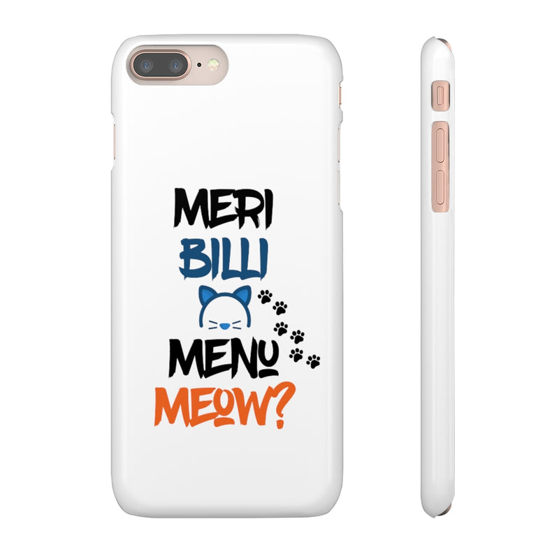 Meri Billi Menu Meow Snap Cases iPhone or Samsung - Phone Case by GTA Desi Store