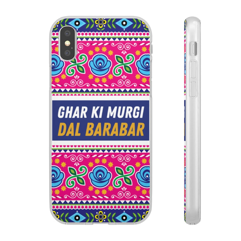 Ghar Ki Murgi Dal Barabar Flexi Cases - iPhone XS with gift packaging - Phone Case by GTA Desi Store