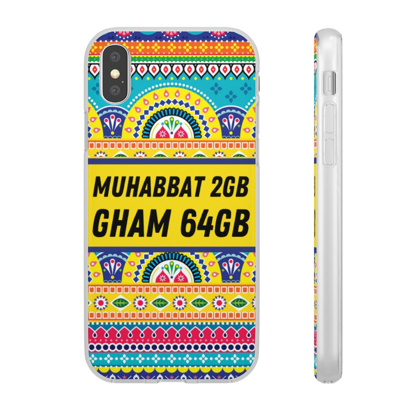 Muhabbat 2GB Gham 64GB Flexi Cases - iPhone XS - Phone Case by GTA Desi Store