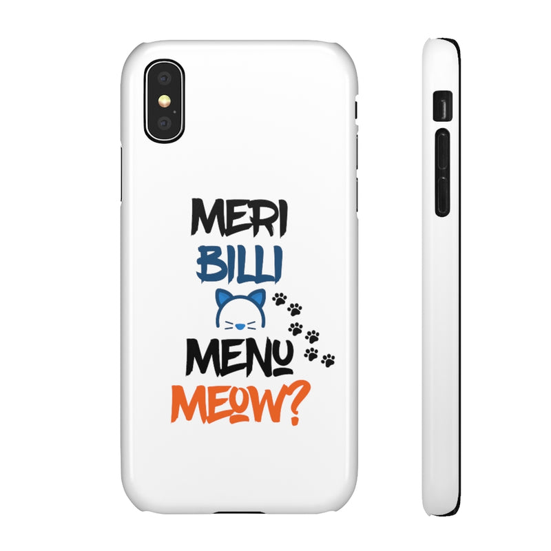 Meri Billi Menu Meow Snap Cases iPhone or Samsung - iPhone X / Glossy - Phone Case by GTA Desi Store