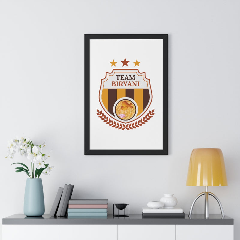 Team Biryani Framed Vertical Poster - Poster by GTA Desi Store