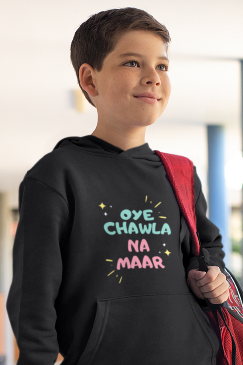 Oye Chawla Na Maar Youth Heavy Blend Hooded Sweatshirt - Kids clothes by GTA Desi Store