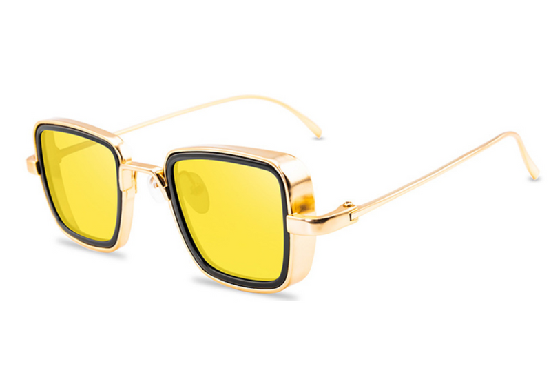 Kabir Singh Glasses - Yellow with Gold frame - by GTA Desi Store